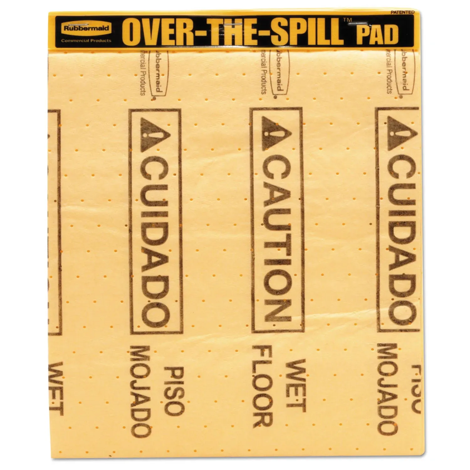 Rubbermaid Commercial Over-The-Spill Pad Tablet with Medium Spill Pads, Yellow, 22/Pack