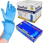 1000 SunnyCare 8203 Blue Nitrile Medical Exam Gloves Powder Free Chem