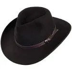 Denver Crushable Wool Felt Outback Western Style Cowboy Hat Silver Canyon