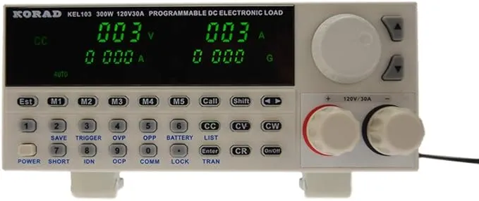 KORAD KEL-103 - Programmable DC Electronic Load, 300 Watt, Low Ripple