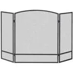 Panacea Products 3-Panel Arch Screen with Double Bar for Fireplace