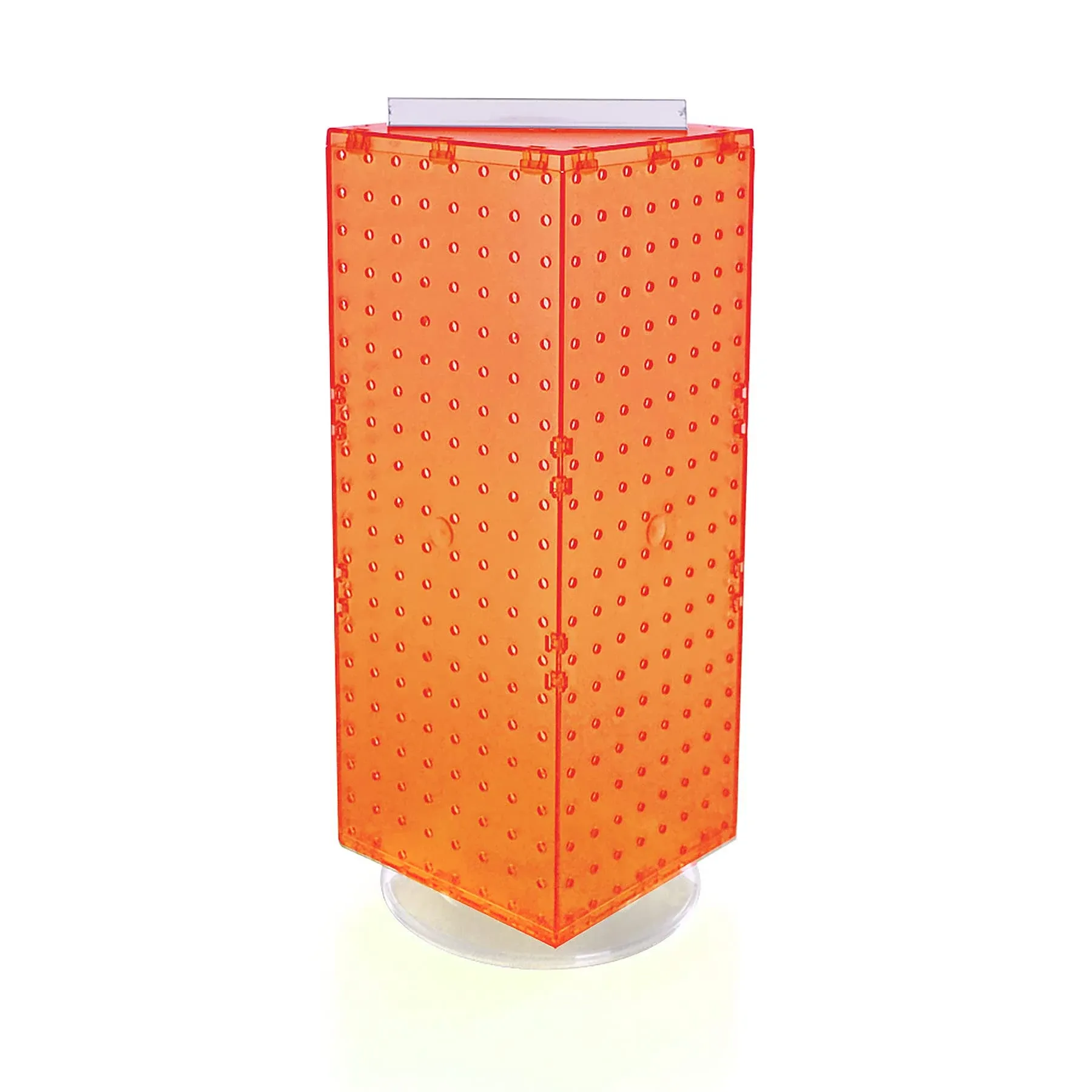 Azar® 20"(H) x 8"(W) x 8"(D) 4-Sided Interlocking Pegboard Display, Orange | Staples