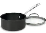 Cuisinart Chef's Classic Nonstick Hard-Anodized 1.5-Quart Saucepan with Lid, Black