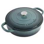 Crock-Pot Crock Pot Artisan Enameled Cast Iron Braiser W/Lid, 5 Quart, Sapphire Blue