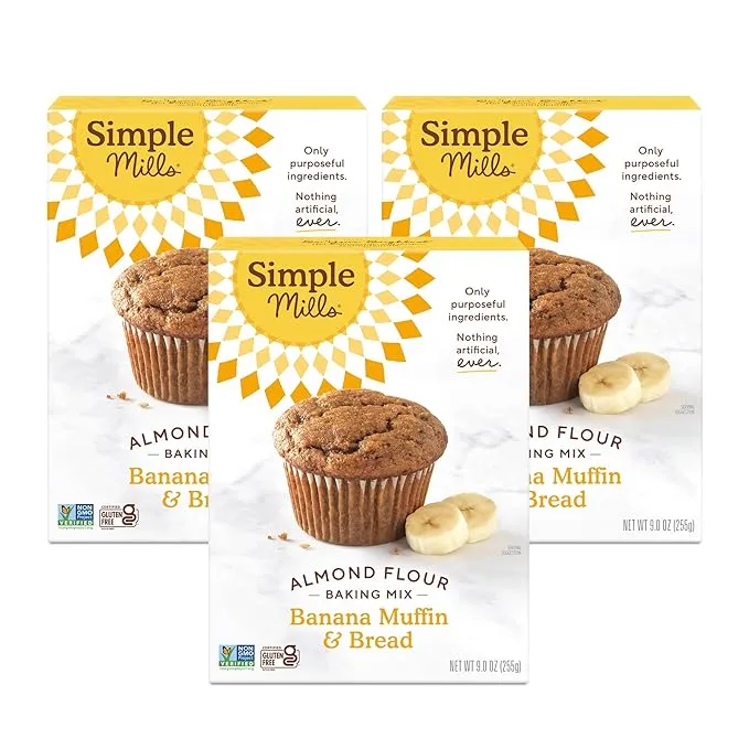 Simple Mills Almond Flour Baking Mix, Chocolate Muffin & Cake Mix - Gluten Free, Plant Based, Paleo Friendly, 11.2 Ounce (Pack of 6)