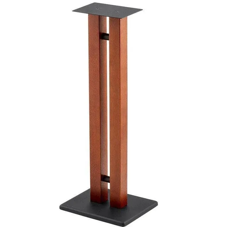 Monolith Speaker Stands - 32in, Cherry (Each), 50lbs Capacity, Adjustable Spikes