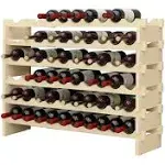 Wine Rack,Stackable Modular Wine Rack 60Slots Storage Stand Free Standing Solid 