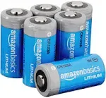 CR123A 3V Lithium Battery, 6 Count Pack, 123 3 Volt High Power Amazon Basics