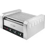 Commercial Hot Dog Machine,11 Roller + 30 Hotdog Grill Cook Warmer Machine 1560W