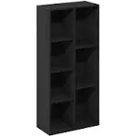 Furinno Luder 7-Cube Reversible Open Shelf, Blackwood