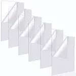 (6 Pack) PET Sheet Panels, 8.5" x 11" x 0.02 Clear Acrylic Sheet Glass Alternative for Paintings Arts and Poster Frames Plastic Board Sheet