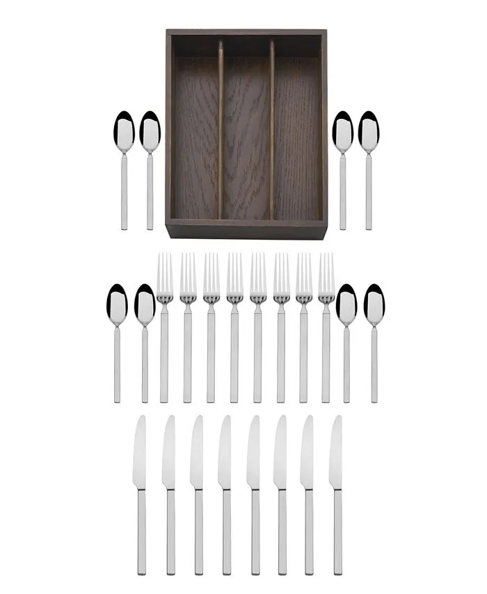 Living Arlo 18.0 Stainless Steel 24 Piece Flatware Set, Service for 8 with Caddy
      
          Living Arlo 18.0 Stainless Steel 24 Piece Flatware Set, Service for 8 with Caddy