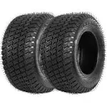 16x6.50-8 Lawn Mower Tire, 16x6.5-8 Tractor Turf Tire, 4 Ply Tubeless, 620lbs Capacity, Set of 2