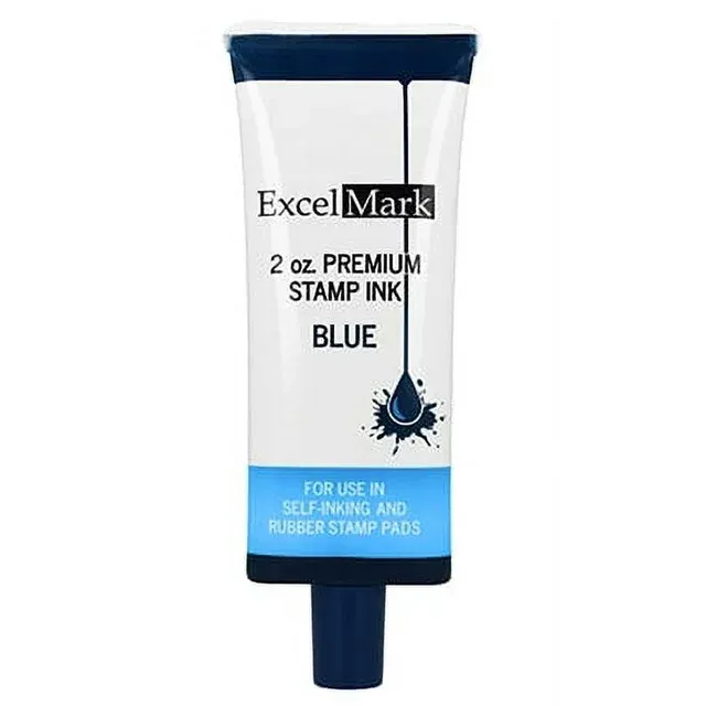 Self Inking Stamp Refill Ink - 2 oz. - Blue Ink