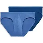 Jockey Men's Elance Microfiber Bikini - 2 Pack, Size: Small, Blue