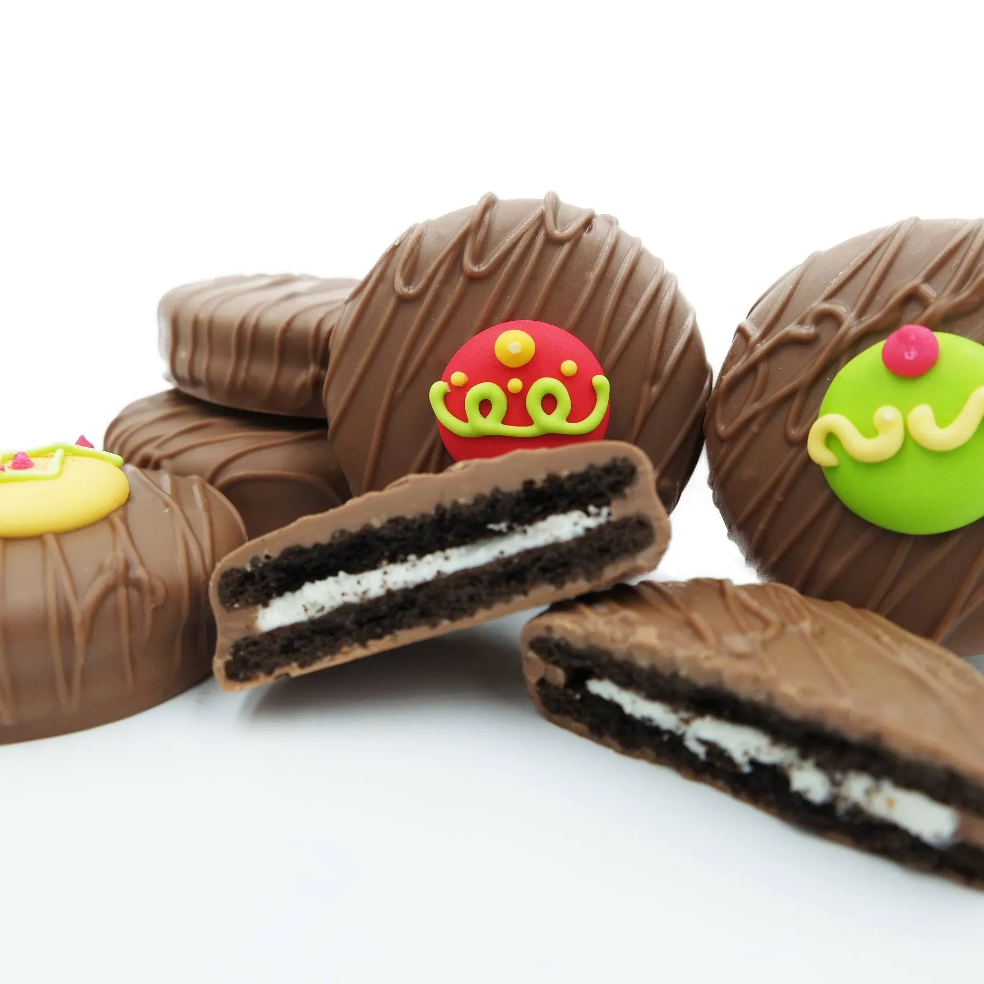 Philadelphia Candies Decorated Holiday Ornaments Milk Chocolate OREO® Cookies