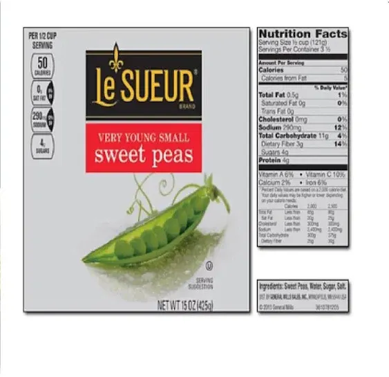 Le Sueur Very Young Small Sweet Peas (15 oz., 8 ct.)