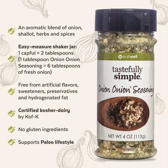 Tastefully Simple Onion Onion Seasoning, 4 Ounce