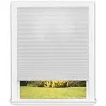 Redi Shade No Tools Easy Lift Trim-at-Home Cordless Pleated Light Filtering Fabric Shade White, 36 in x 64 in, (Fits windows 19 in - 36 in)