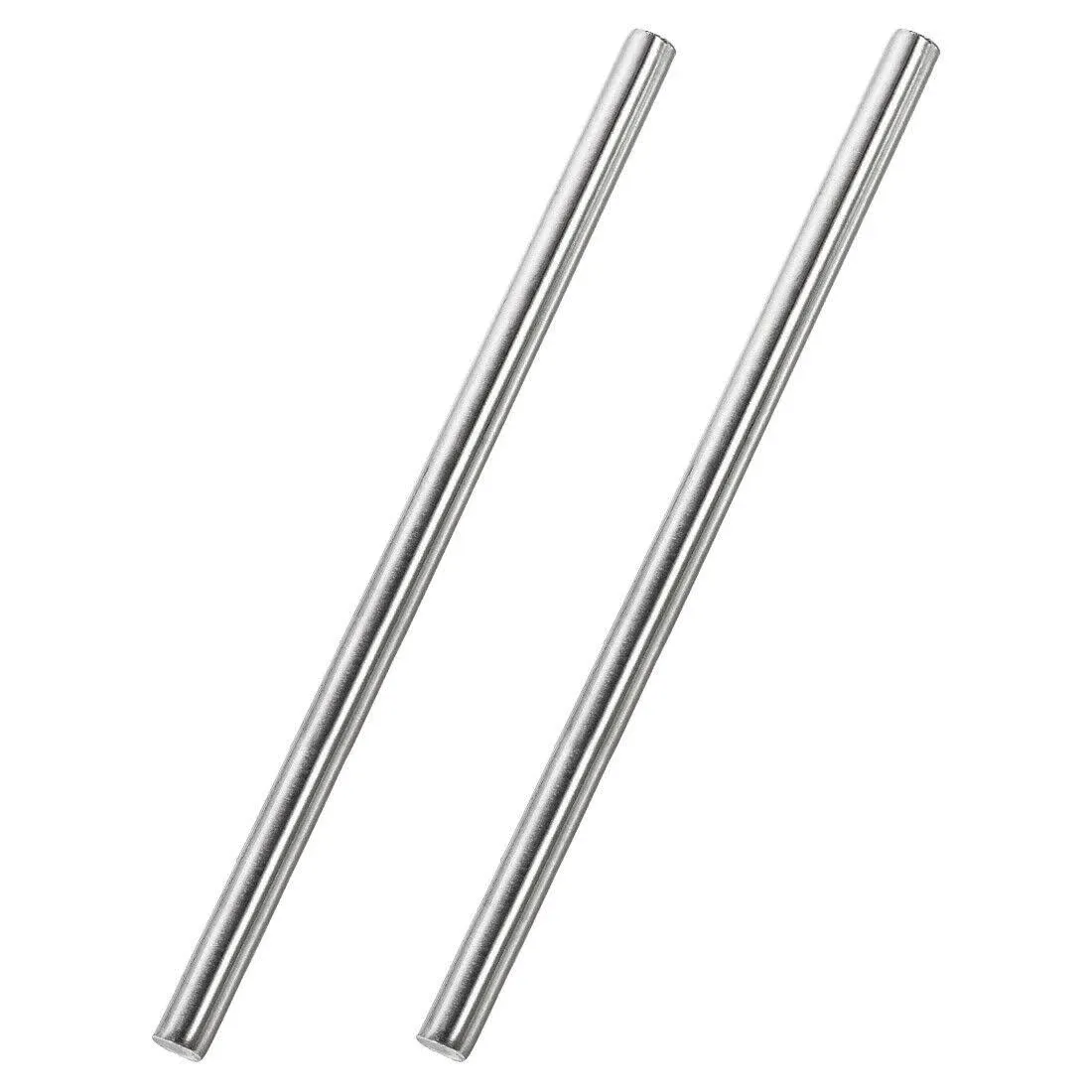 uxcell 8mm x 300mm 304 Stainless Steel Solid Round Rod for DIY Craft - 2pcs