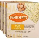 Manishewitz Passover Egg Matzo 10.5Oz (3 Pack) | Thin, Crisp &amp; Light Texture, No