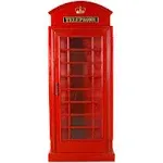 Design Toscano British Telephone Booth Display Cabinet