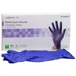 Exam Glove McKesson Confiderm 3.0 Medium NonSterile Nitrile Standard Cuff Length Textured Fingertips Blue Not Rated 100/BX