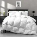 APSMILE Lightweight Goose Feather Down Comforter King Size - Cooling Bed Comforter, Hotel Collection 750 Fill-Power Thin Duvet Insert for Warm