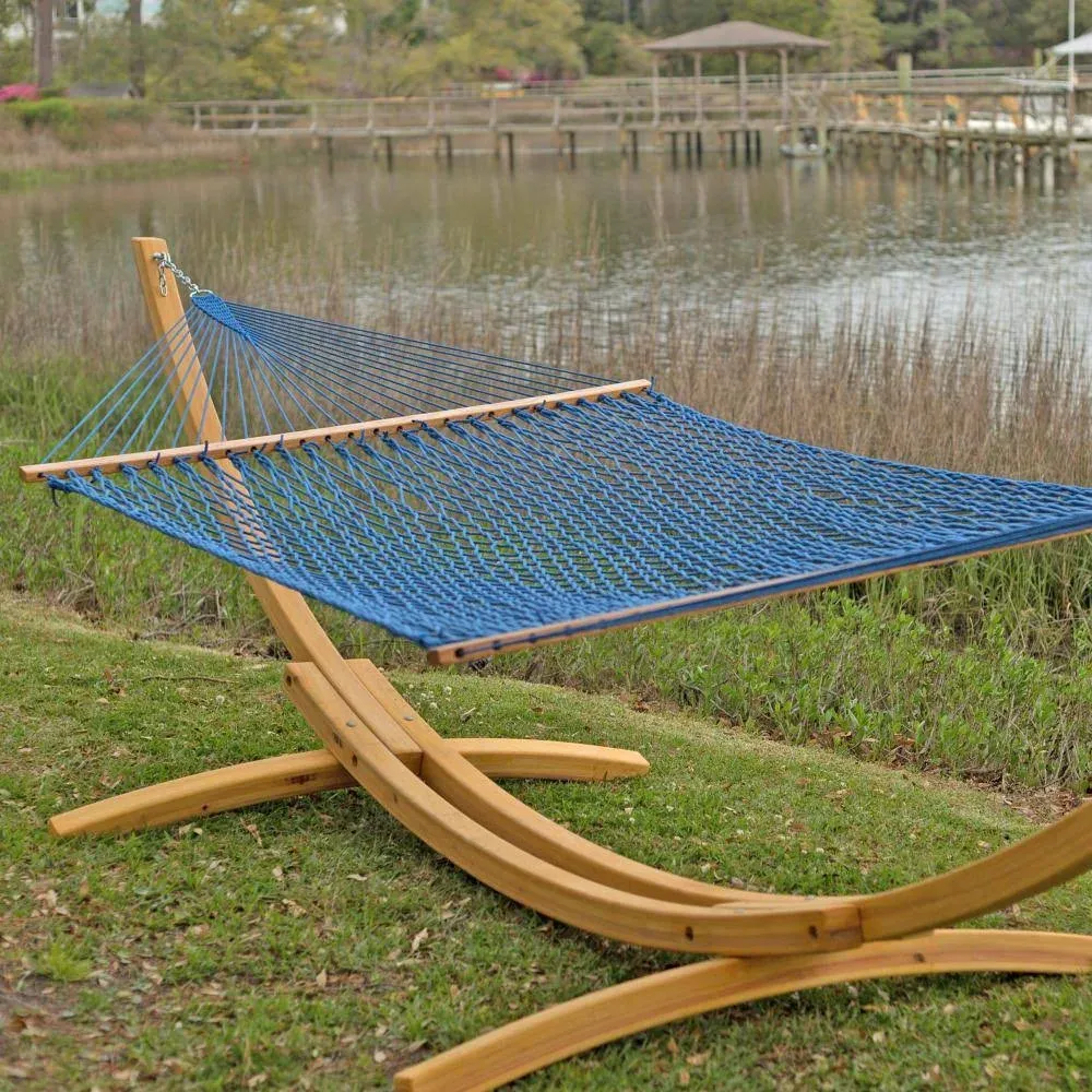 Original Pawleys Island Presidential DuraCord Rope Hammock- Coastal Blue