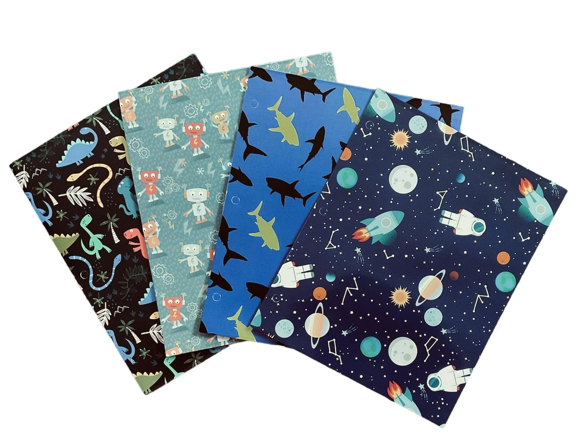 Back to School 2 Pocket Folders | Heavy Duty | Set of 4 Portfolios | Elementary Grade School | Fun Trendy Designs (Owl, Southwest, Paisley, Nautical Anchors)