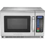 Waring Commercial WMO120 Heavy Duty Microwave Oven, 1.2 Cubic Feet, 10 Programmable Memory Settings, 5 Power Levels, Stainless Steel Construction, 208/230V, 1800W Dual Magnetrons, 6-15 Phase Plug