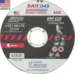 United Abrasives SAIT 4-1/2" X .045" 7/8" A60S Metal Cutting Wheel