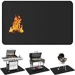 48 x 30 inch Under Grill Mats for Outdoor Grill, Double-Sided Fireproof Deck and Patio Protector Mat, BBQ Mat for Under BBQ, Waterproof Oil-Proof Grill Floor Pads Fire Pit Mat Fireplace Mat