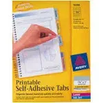 Avery Printable Repositionable Tabs, 1-3/4&#034;, Assorted 80 Tabs (16283) (LOC BK-BD