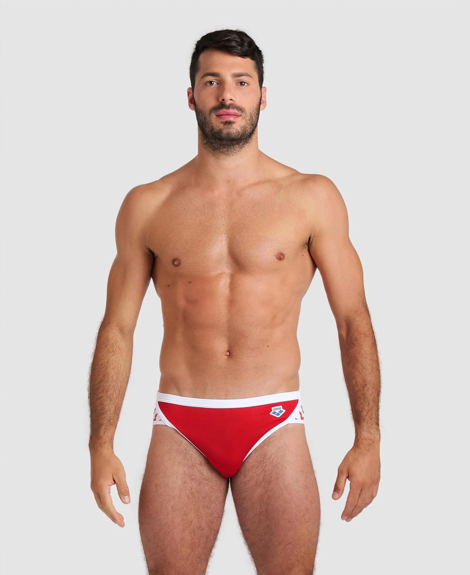 ARENA Men's Icons Solid Swim Briefs Professional Training Swimsuit Sports Trunk