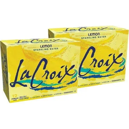 Lacroix Lemon Sparkling Water, 12 Fluid Ounce Can -- 24 per case.