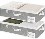 Underbed Storage Box with Zippers, Underbed Storage Organizer with Sturdy Struct