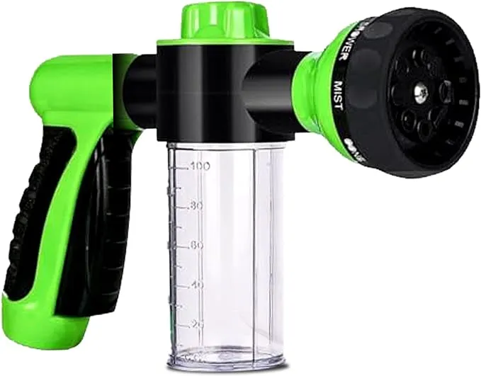 Soap &amp; Shampoo Dispenser for Pet Wash and Garden Hose Sprayer Nozzle Green 