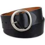 Sam Edelman Women's Two-in-One Reversible Center Bar Buckle Belt, Black Centerbar, Small