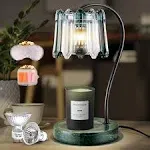 Candle Warmer Lamp with Timer &amp; Dimmer, Electric Candle Warmer with 2 Bulbs, ...