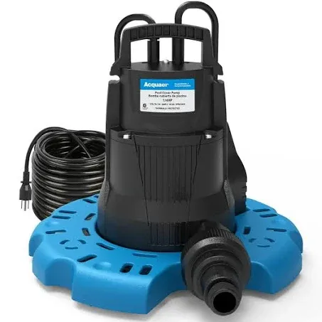 1/4 HP Automatic Pool Cover Pump: 2250 GPH, 115V - Acquaer