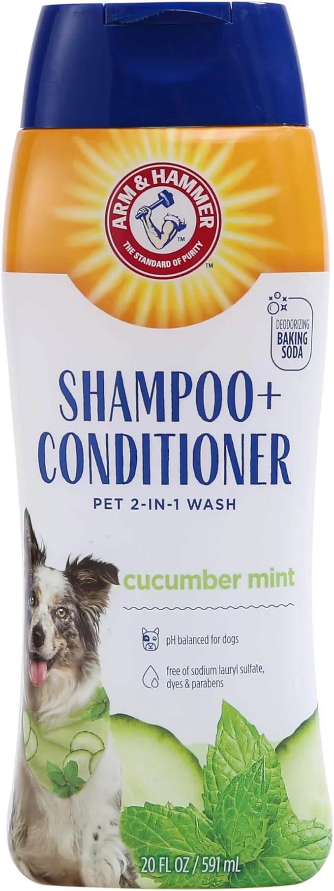 Arm & Hammer Shampoo & Conditioner, for Pets, Cucumber Mint, 2-in-1 - 20 fl oz