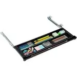 Mind Reader Undermount Desk Drawer Organizer, Office Desk, Under Desk Storage, Office, Plastic, 21.25" L x 8" W x 1.5" H, Black