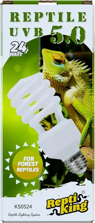 UVB Reptile Light UVB5.0 24W UVA UVB Reptile Light Bulb Lamp for Turtle Snake...