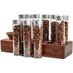 Single Dose Coffee Bean Storage Tubes  Coffee Bean Cellar 10 Pcs Dosing Glass Vi