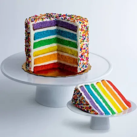 Carlos Bakery Cake Boss Vanilla Rainbow Cake, Small 6 Size - Serves 6 to 8 - Birthday Cakes and Treats for Delivery - Baked Fresh Daily, Delivered