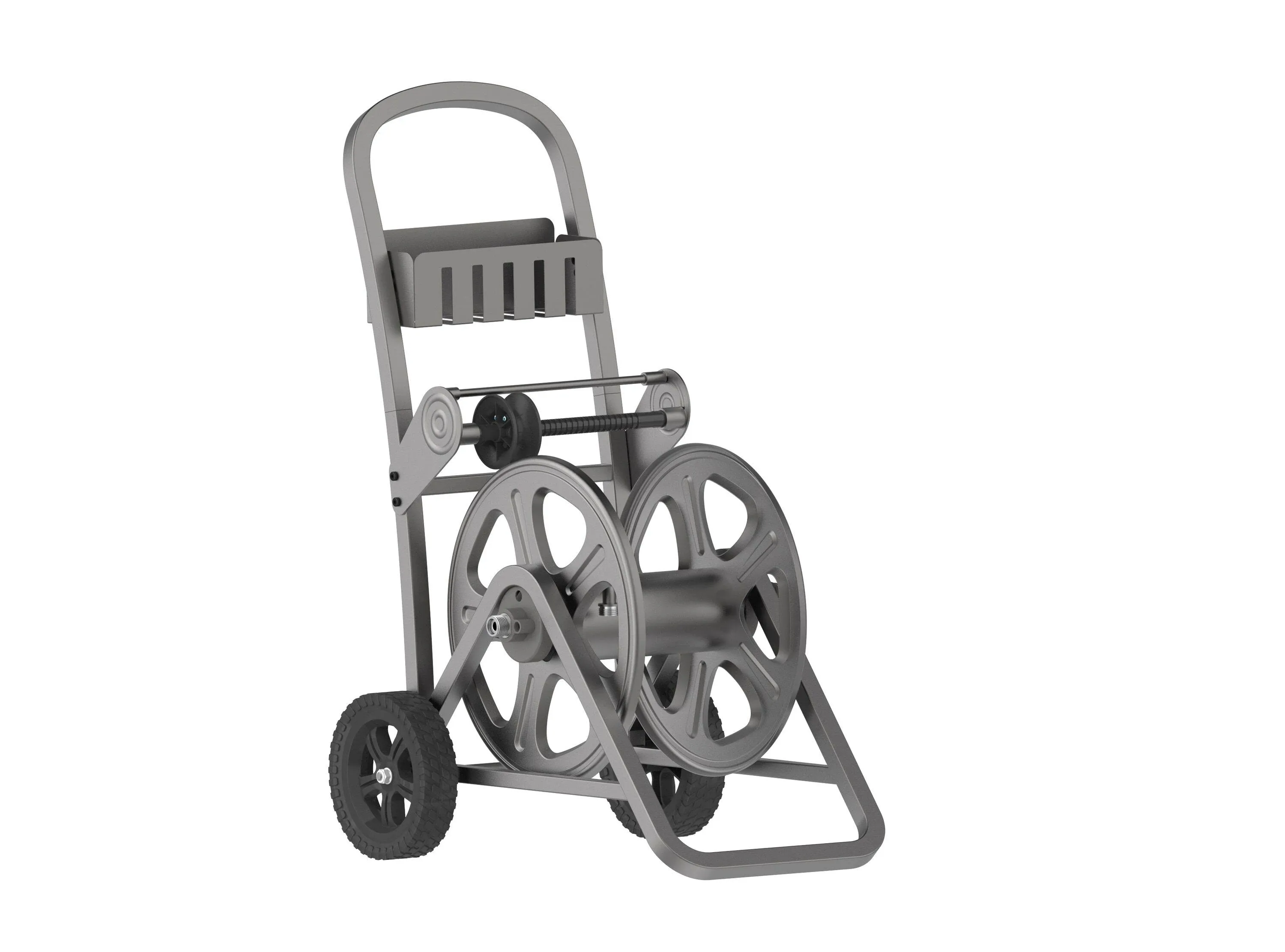 Sunneday MHC-125 Gemini Hose Cart, Satin Grey