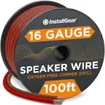 InstallGear 16 Gauge Speaker Wire (100ft - Red/Brown) | Speaker Cable for Car Speakers Stereos, Home Theater Speakers, Surround Sound, Radio, Automoti