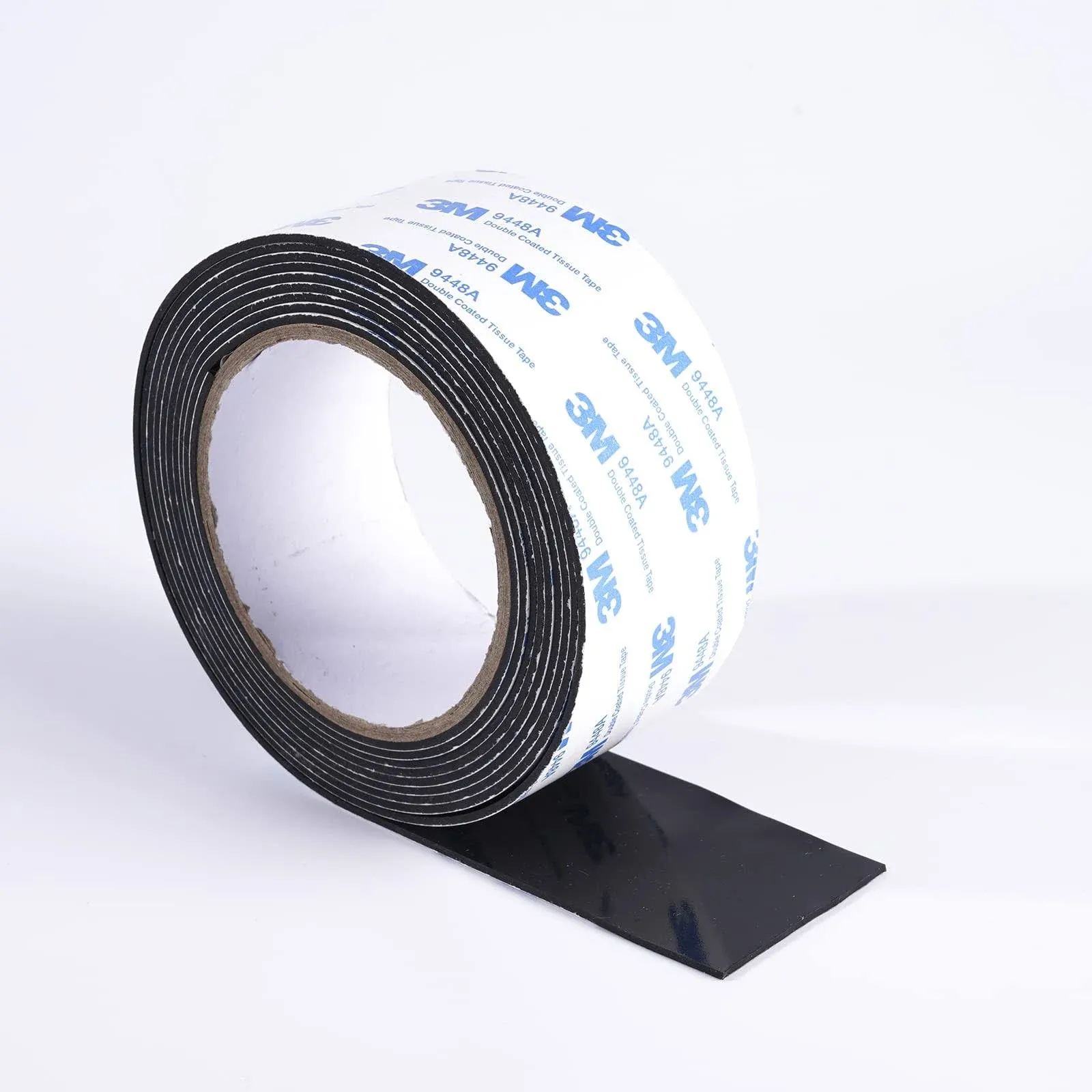 Adhesive Silicone Rubber Strips,Solid Rubber Sheet Rolls Pad Strips Use for Gaskets DIY Material, Supports, Leveling, Sealing, Protection, Abrasion, Flooring,Furniture Pads (2" X10', 1/16" Thick)