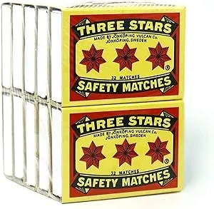 Swedish Match, Three Stars Safety Matches, 10 pack